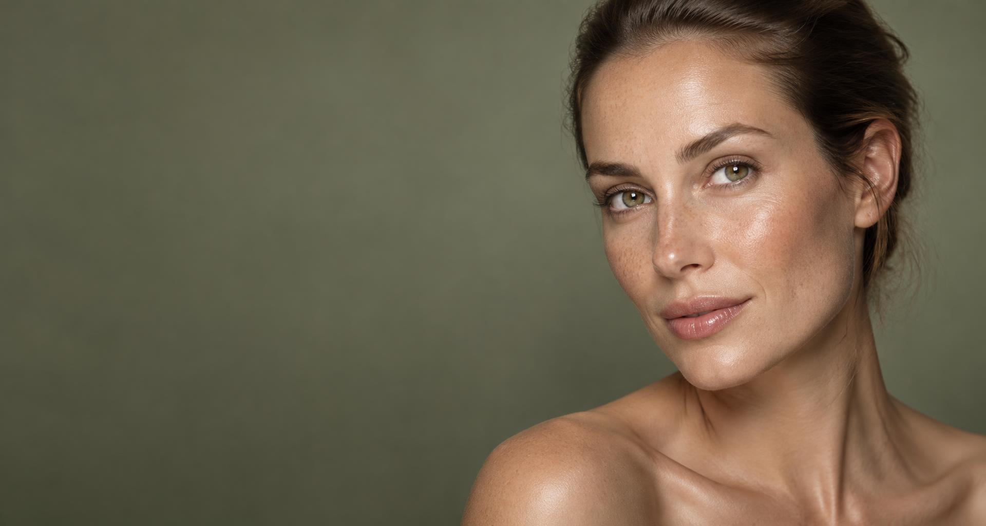 Natural beauty portrait with luminous skin